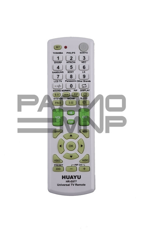 Пульт ДУ универсальный HUAYU HR - E 877 TV (зелёный)