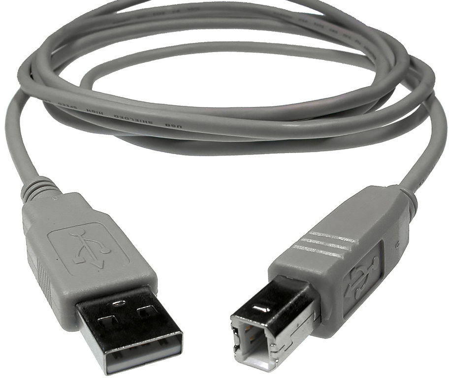 Кабель USB 2.0 USB A(m) USB B(m), 1.5 м, серый для оргтехники, принтер