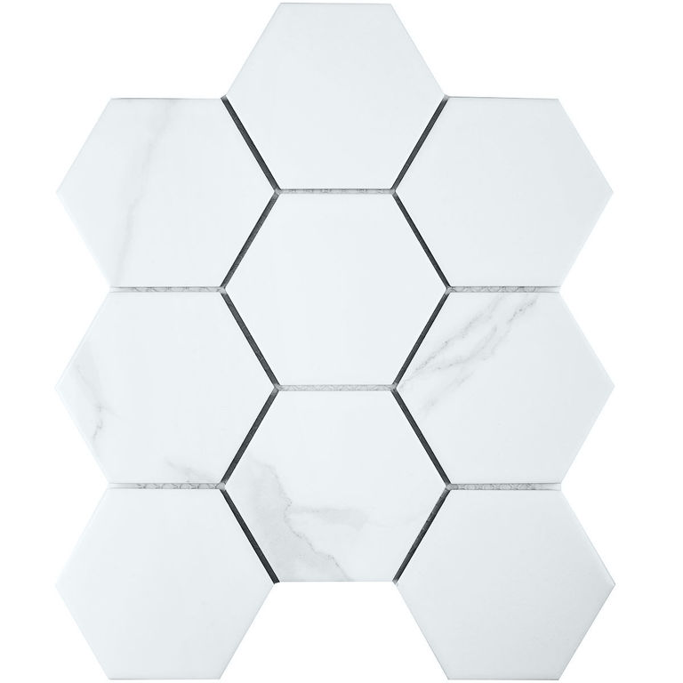 Керамическая мозаика Geometry Hexagon big Carrara Matt 95x110 Starmosaic