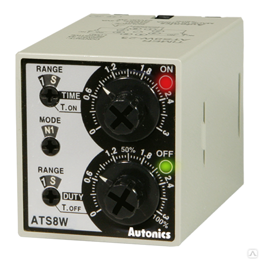 Компактные сдвоенные таймеры (38 х 42) ATS8W-43 100-240VAC/24-240VDC