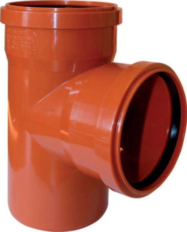 Тройник ПП 90˚ DN110х110 для наружной канализации с уплотнительными кольцам
