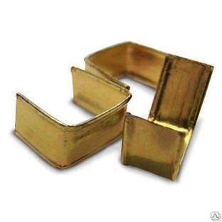 Клип лента пластиковая золото в НАРЕЗКЕ 0,6ммх7,8мм (13,5см) 