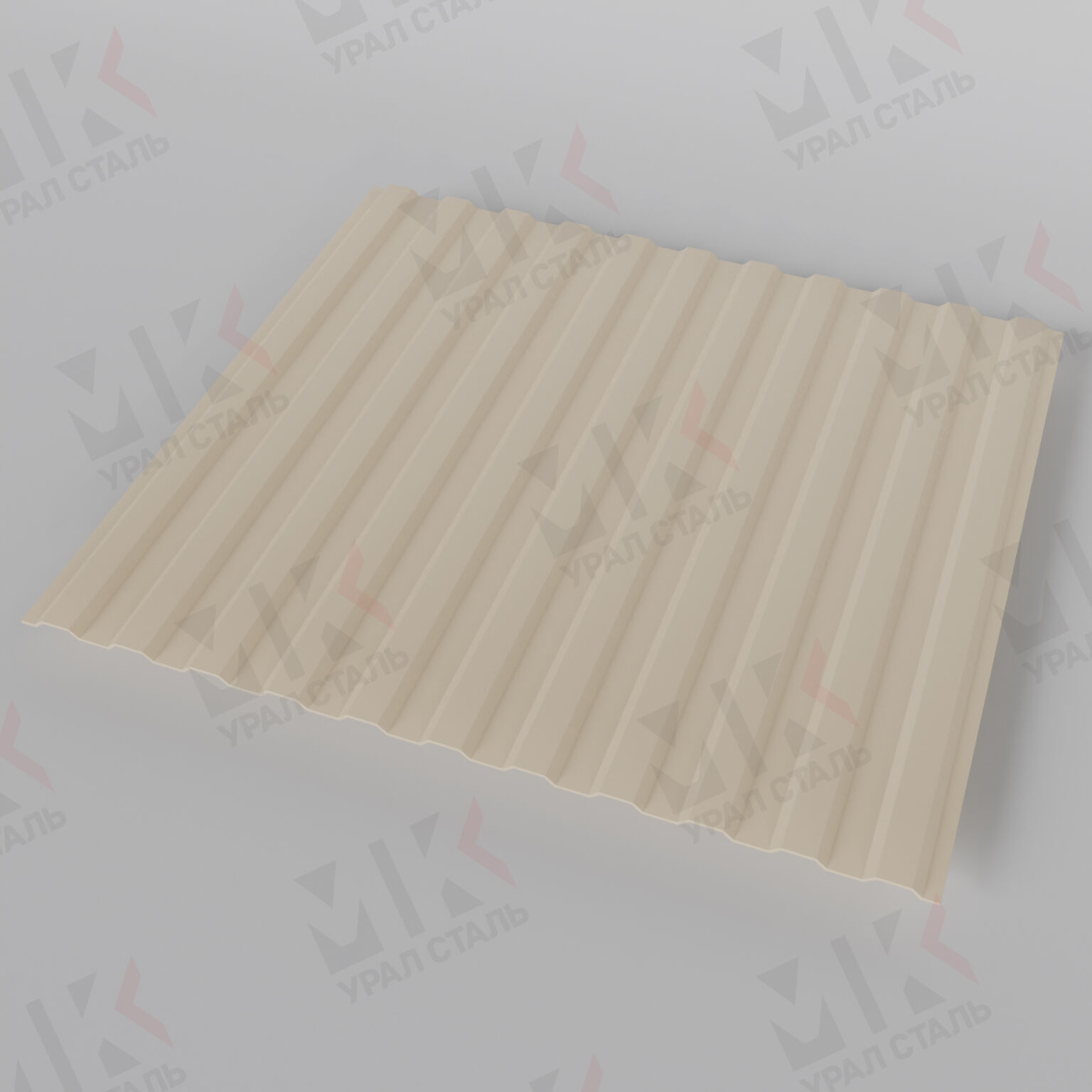 Гофрированный лист (гофролист) С15 RAL 1015 светлая слоновая кость 0.45 мм