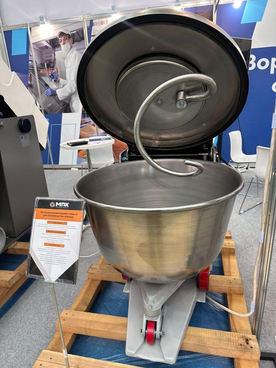 Тестомес для крутого теста ТМ - 140 М, 140 л, нержавеющая сталь